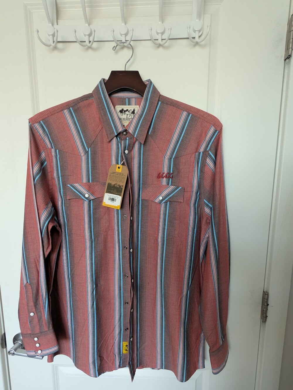 Western Stripe Button-Down Shirt - 6666 Ranch